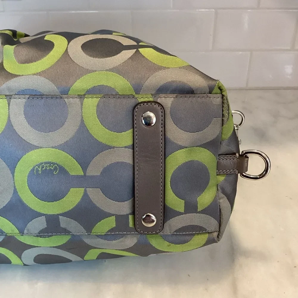 Coach Purse Handbag Y2K Pocketbook Madison Sabrina Op Art Signature Satchel Bag